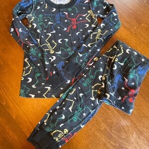 Hanna Anderson Colorful Skeleton Print Kids Pajamas 100% cotton see pics